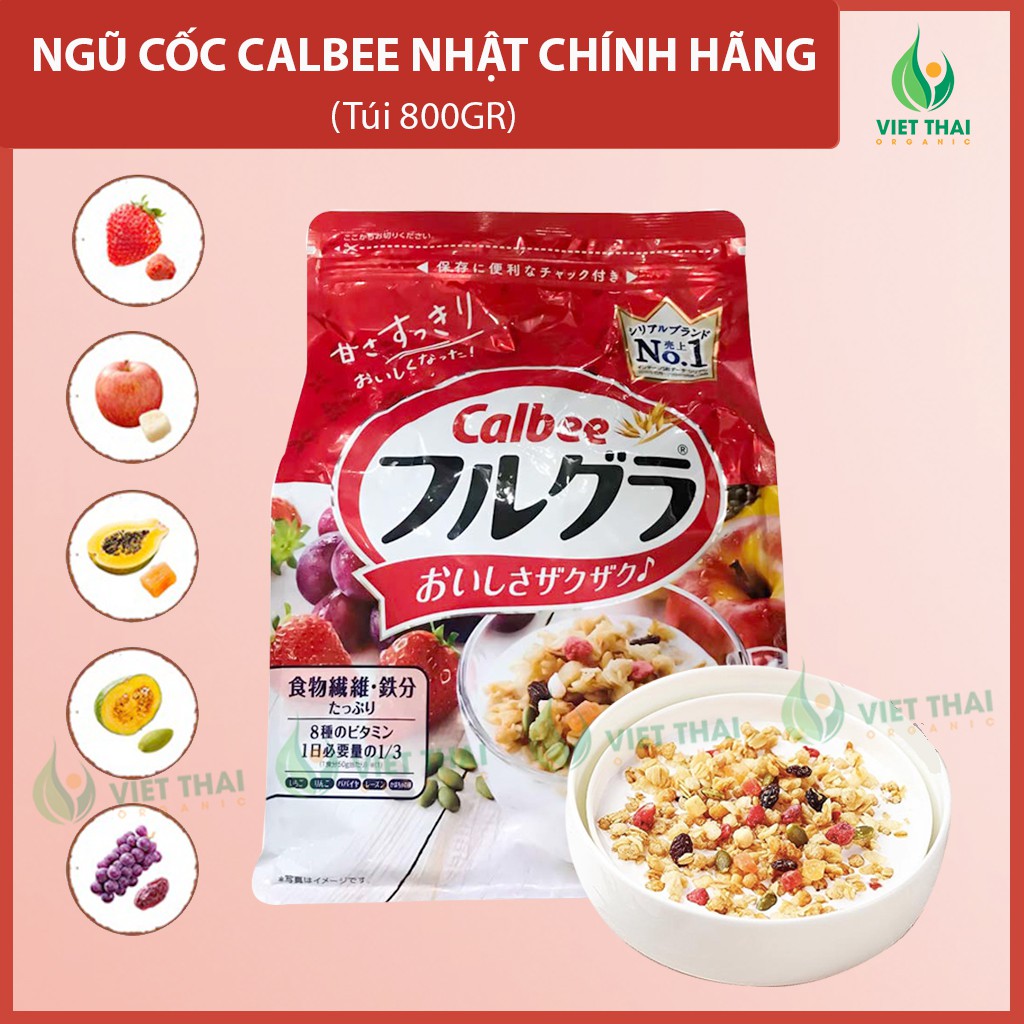 Ngũ cốc Calbee Ngũ cốc Calbee Nhật Bản hoa quả , trái cây dùng ăn sáng - ăn kiêng giảm cân