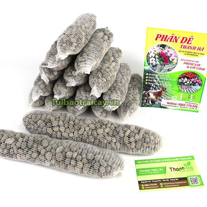 10 túi phân dê 20cm đã qua xử lý