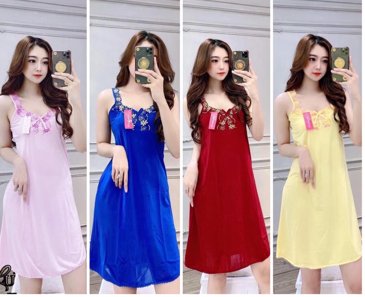 Đầm mặc nhà dây bảng,Đầm ngủ