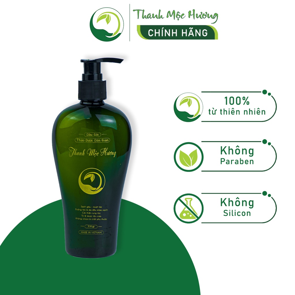 Dầu Gội Dược Liệu Thảo Mộc Dân Gian Thanh Mộc Hương Ngăn Tóc Gãy Rụng 350ml