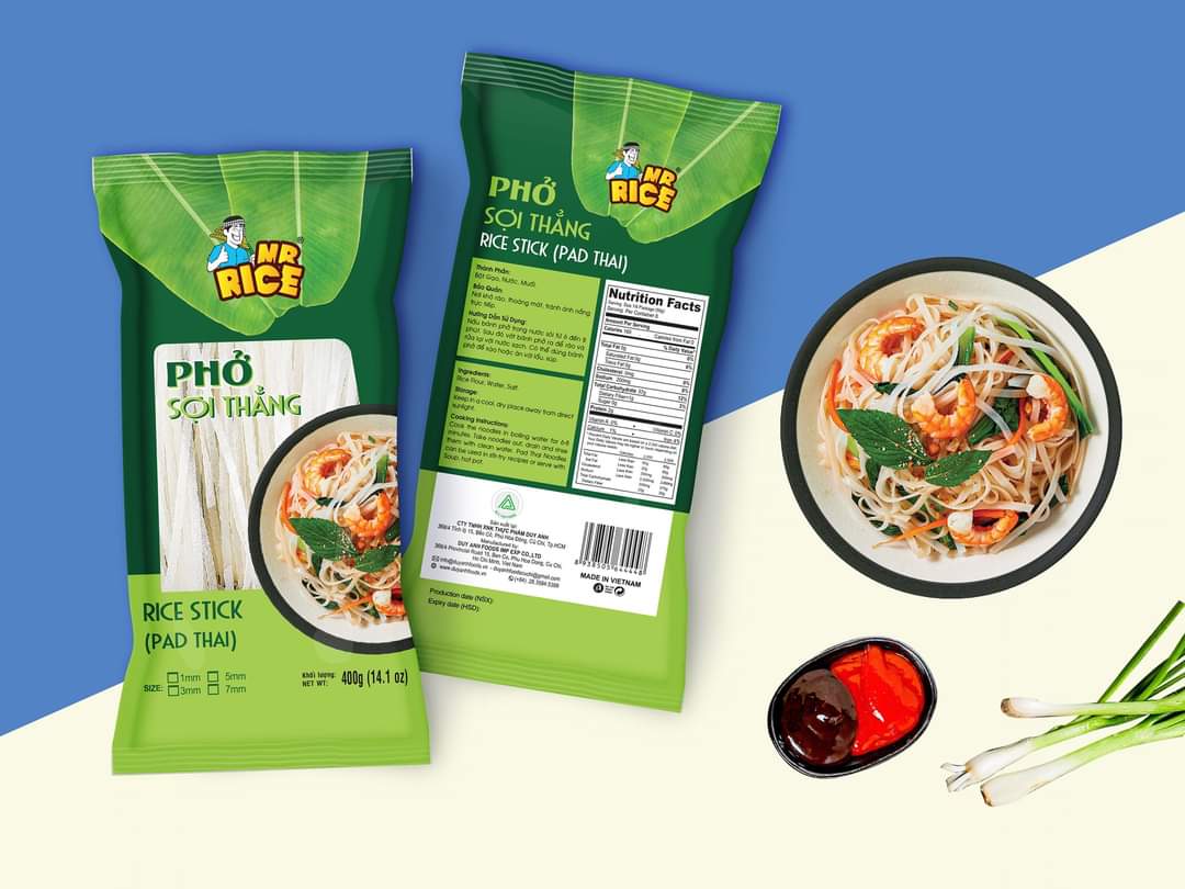 Sợi phở Pad Thái Duy Anh - Phở sợi thẳng dai dẻo ngon (hàng xuất khẩu)