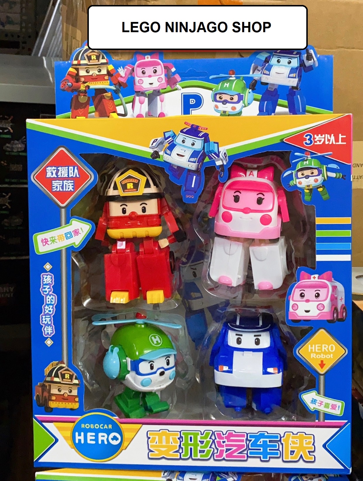 Bộ 4 ô tô robocar poli biến hình cho bé - đồ chơi robo car poli