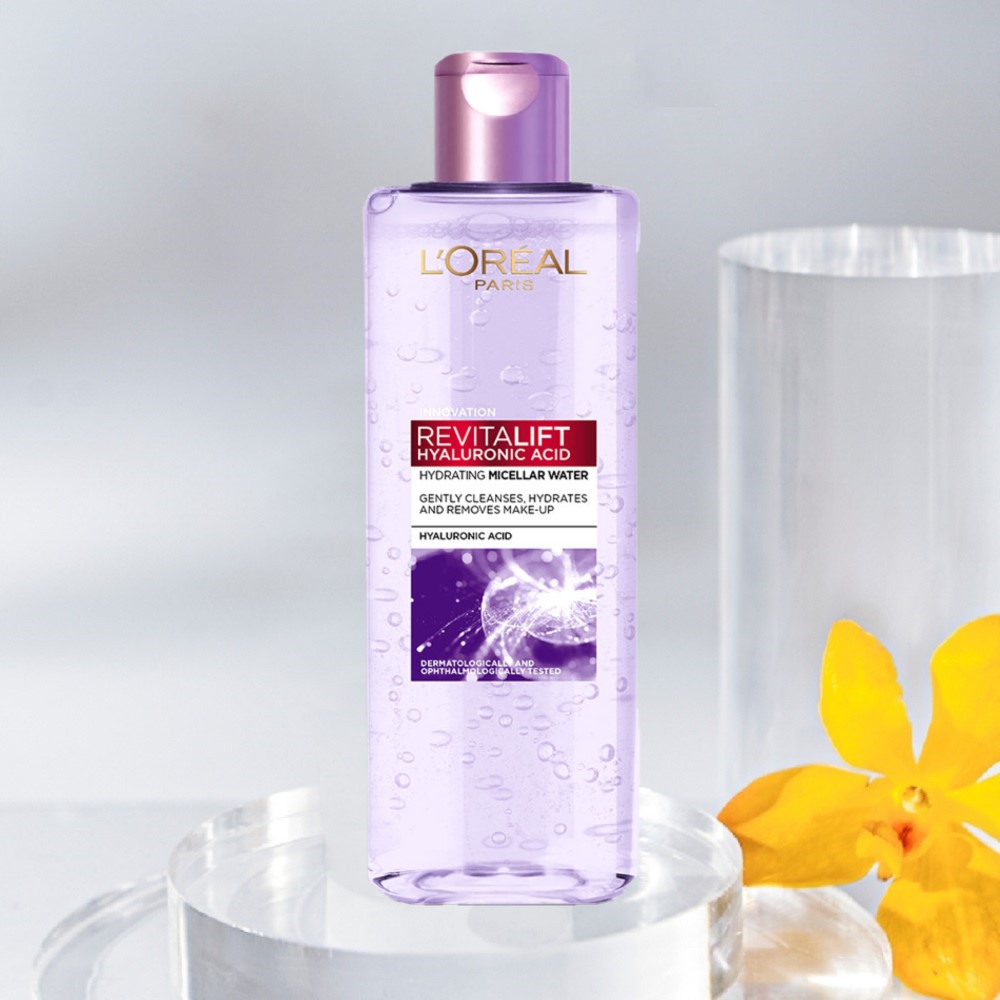 Nước Tẩy Trang Loreal Làm Sạch Sâu Và Siêu Cấp Ẩm Giúp Da Căng Mướt Mềm Mịn L'oreal Paris Revitalift Hyaluronic Acid Hydrating Micellar Water
