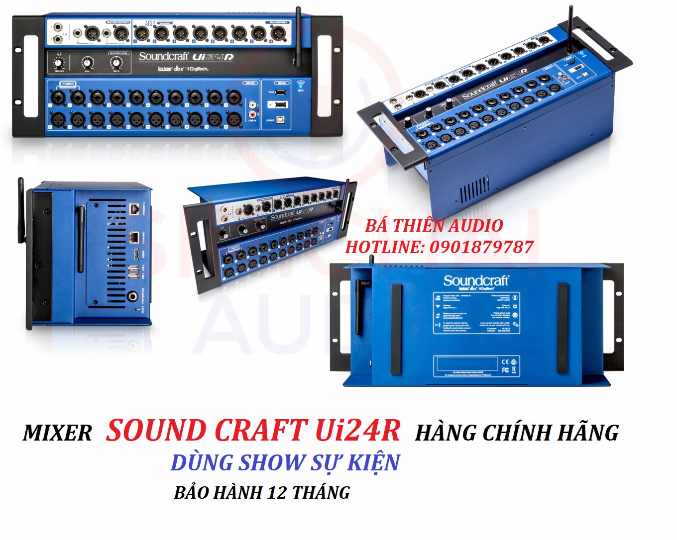 Mixer soundcraft ui24r chính hãng - dùng show sự kiện chuyên nghiệp - điều chỉnh từ xa qua các hdh ios-android- windown