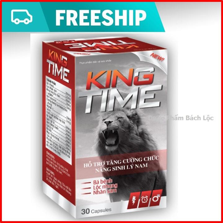 King time - Viên uống tăng cường sinh lý nam, bổ thận, tráng dương- hộp 30 viên có thành phần Lộc nhung, nhân sâm, đông trùng hạ thảo
