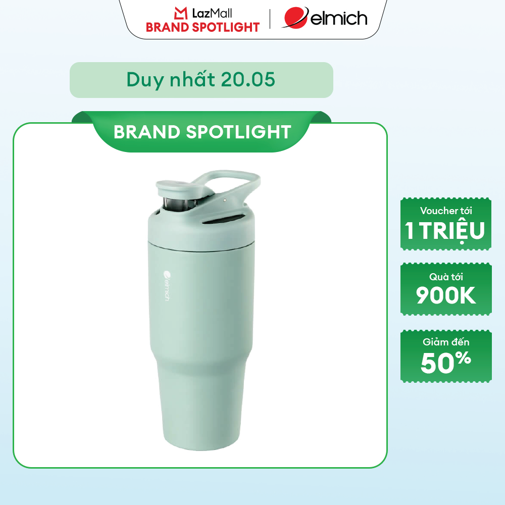 (MEGA 6.6)Cốc giữ nhiệt inox 304 Elmich EL8309 dung tích 900ml