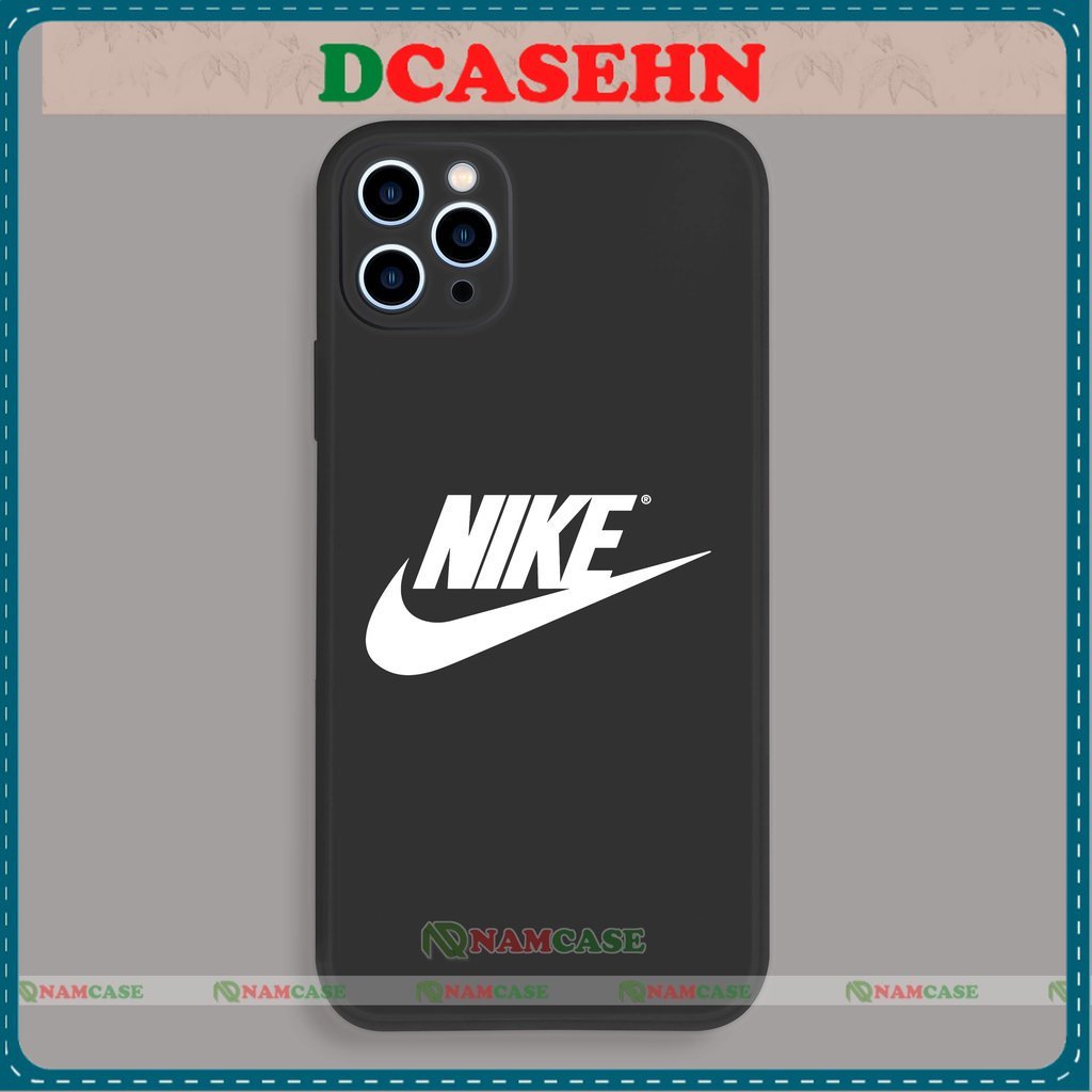 Ốp lưng iphone Nike cạnh viền vuông silicon mềm dẻo bảo vệ camera cho iphone 6/6s/7/8/X/XS/XR/11/12/13 Pro Plus