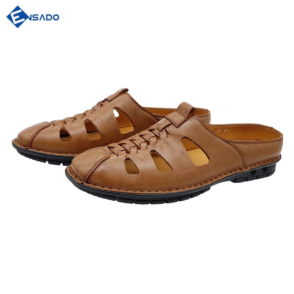 Giày lười hè giày mùa hè nam da bò đẹp độc đáo ensado lh0813