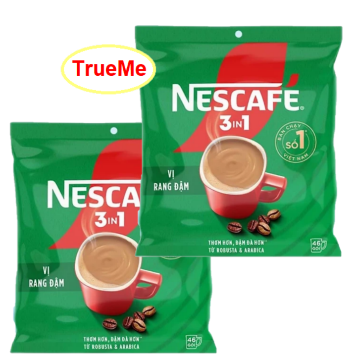  Combo x2 túi Nescafe Túi Xanh  46gói x 16g túi  - Ca phe rang xay hoa tan - cafe sữa đá - nescafe do - ca phe sua da  - ca phe 3in1 - café 3in1 - nescafe xanh la - ca phe hoa tan - nesxanh46 Trueme TrueMilk TrueMeNews LazadaTrueMe 