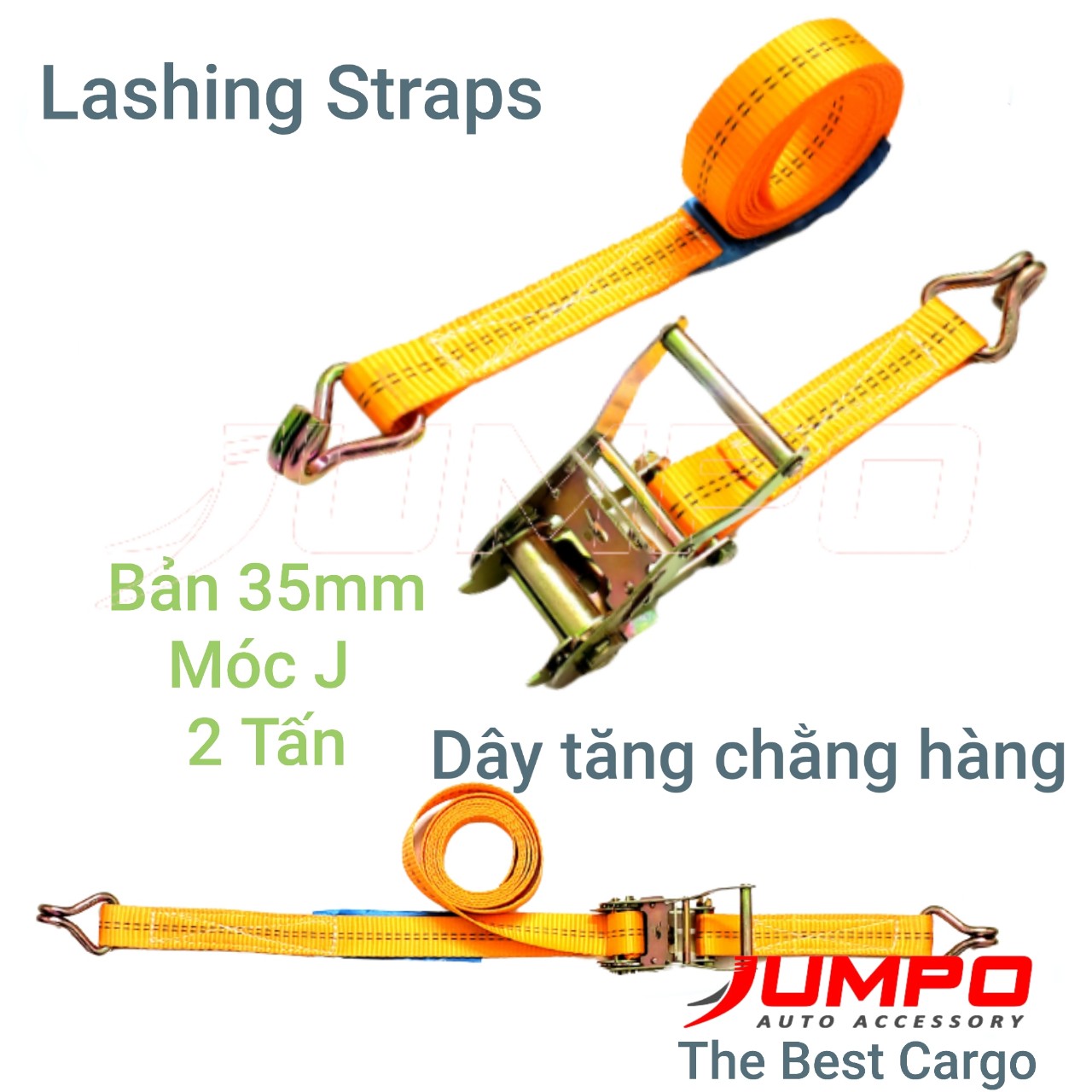 [HCM]Dây chằng hàng móc J 35mm 5 mét 2 tấn cam