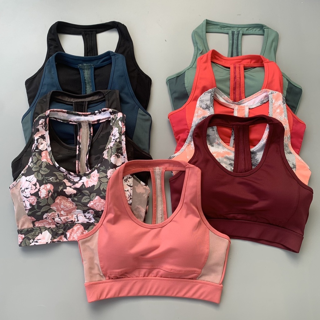 Áo bra thể thao tập gym yoga ct2 kèm mút phối lưới
