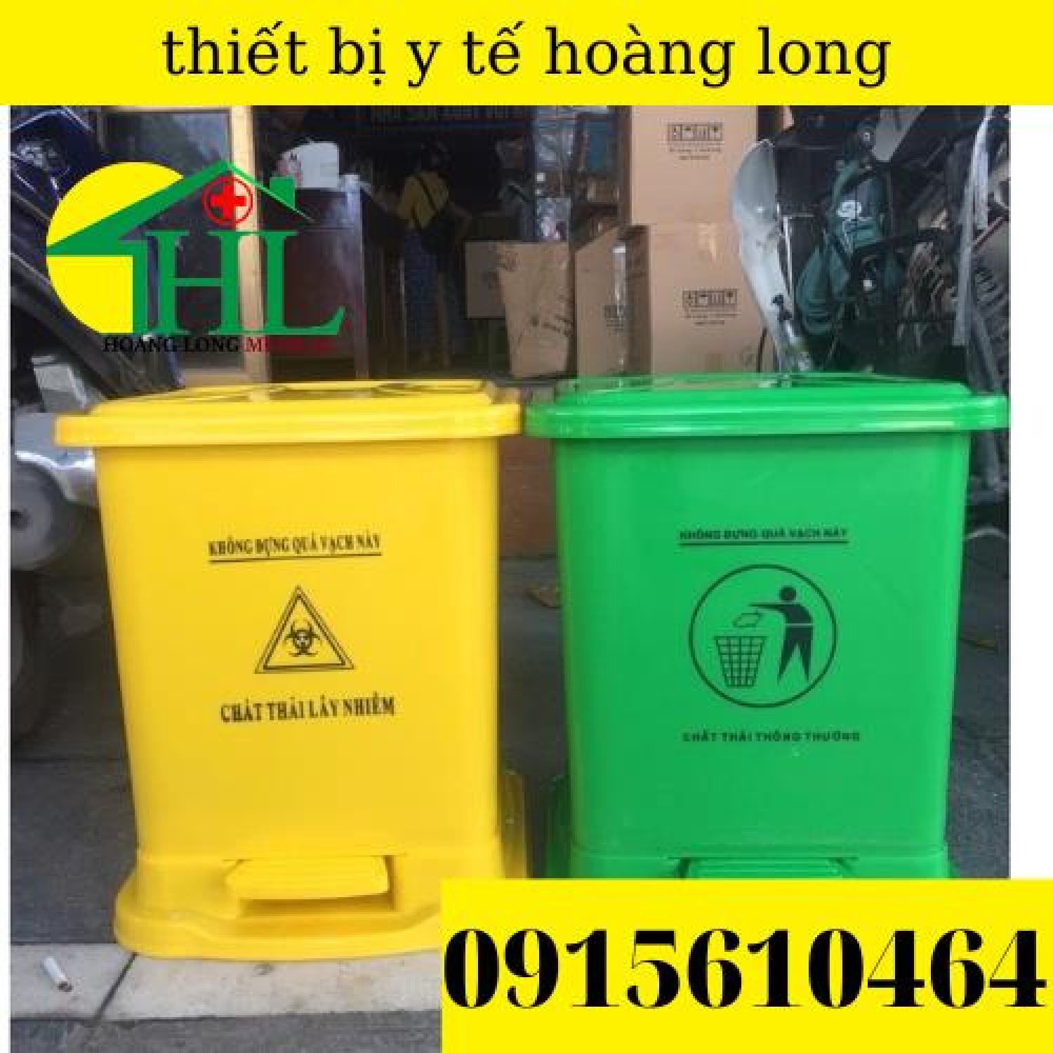 Thùng rác y tế 30 lít có đạp chân