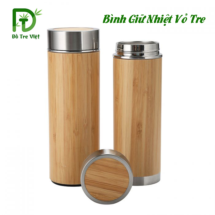 Bình giữ nhiệt vỏ tre, giữ nhiệt từ 3-5h