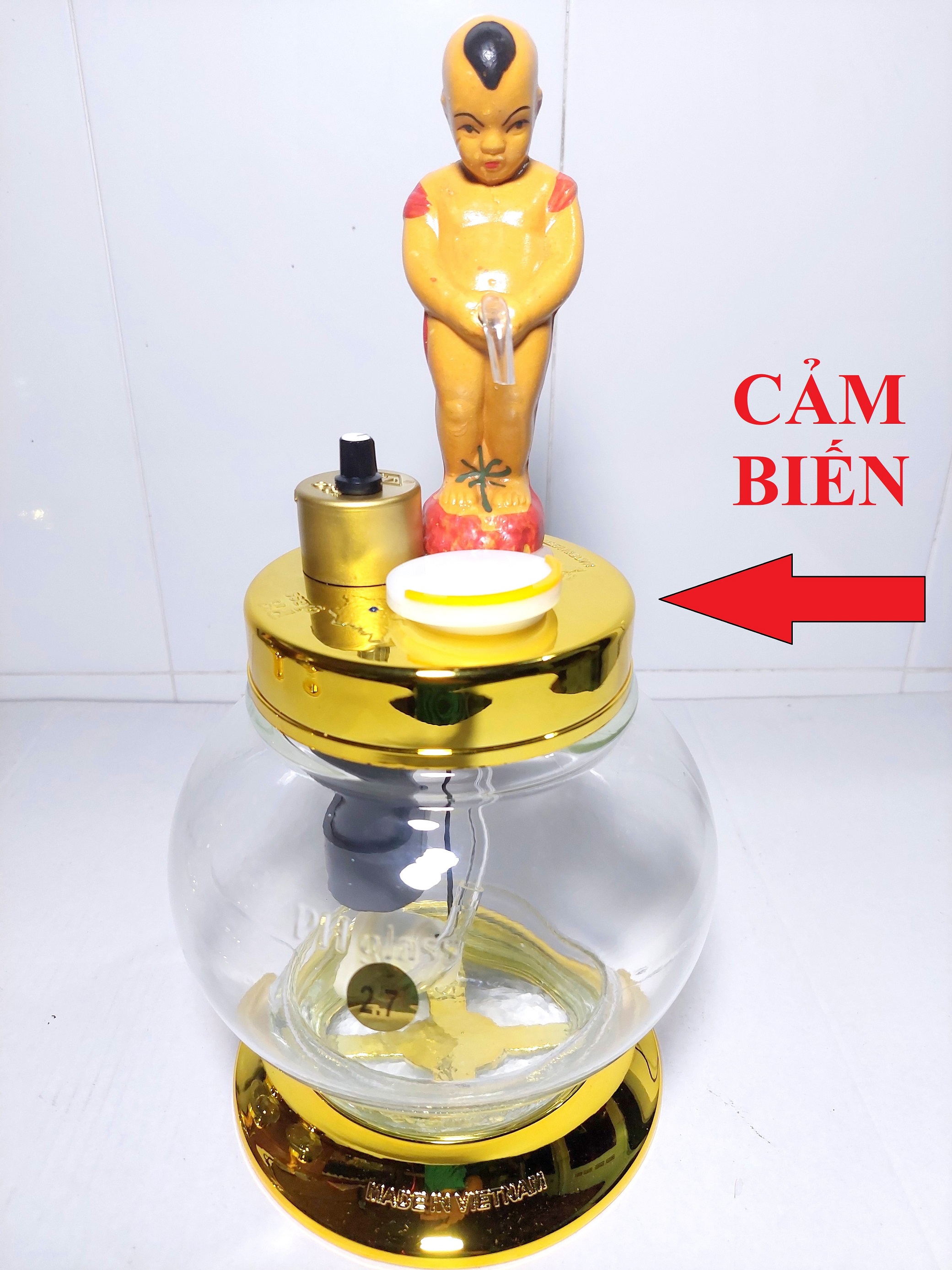 Bình rót ruợu Tiểu đồng tử Cảm ứng tự động Thủy tinh cao cấp 2,7L! Thiên hạ Đệ nhất!!!