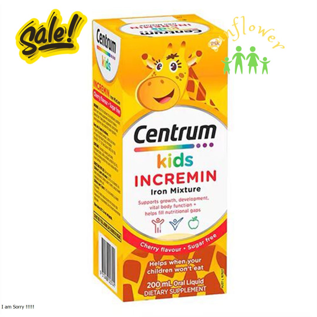 Vitamin Dành Cho Bé Biếng Ăn Siro Centrum Kids Incremin hỗ trợ trẻ ngon miệng phát triển tốt 200ml của Úc