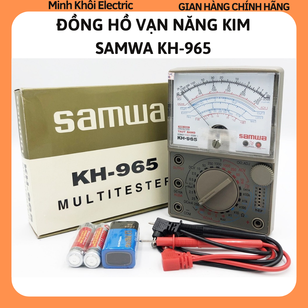 Đồng hồ vạn năng Samwa KH-965 tặng kèm pin,đồng hồ điện tử,máy đo vạn năng, đo điện,đồng hồ đa năng đo điện trở,đồng hồ vạn năng kim,đồng hồ đo vạn năng,đồng hồ điện tử,đồng hồ đo dòng điện,dong ho van nang,đồng hồ đo tụ điện,đồng hồ đo điện trở,đồng hồ đ
