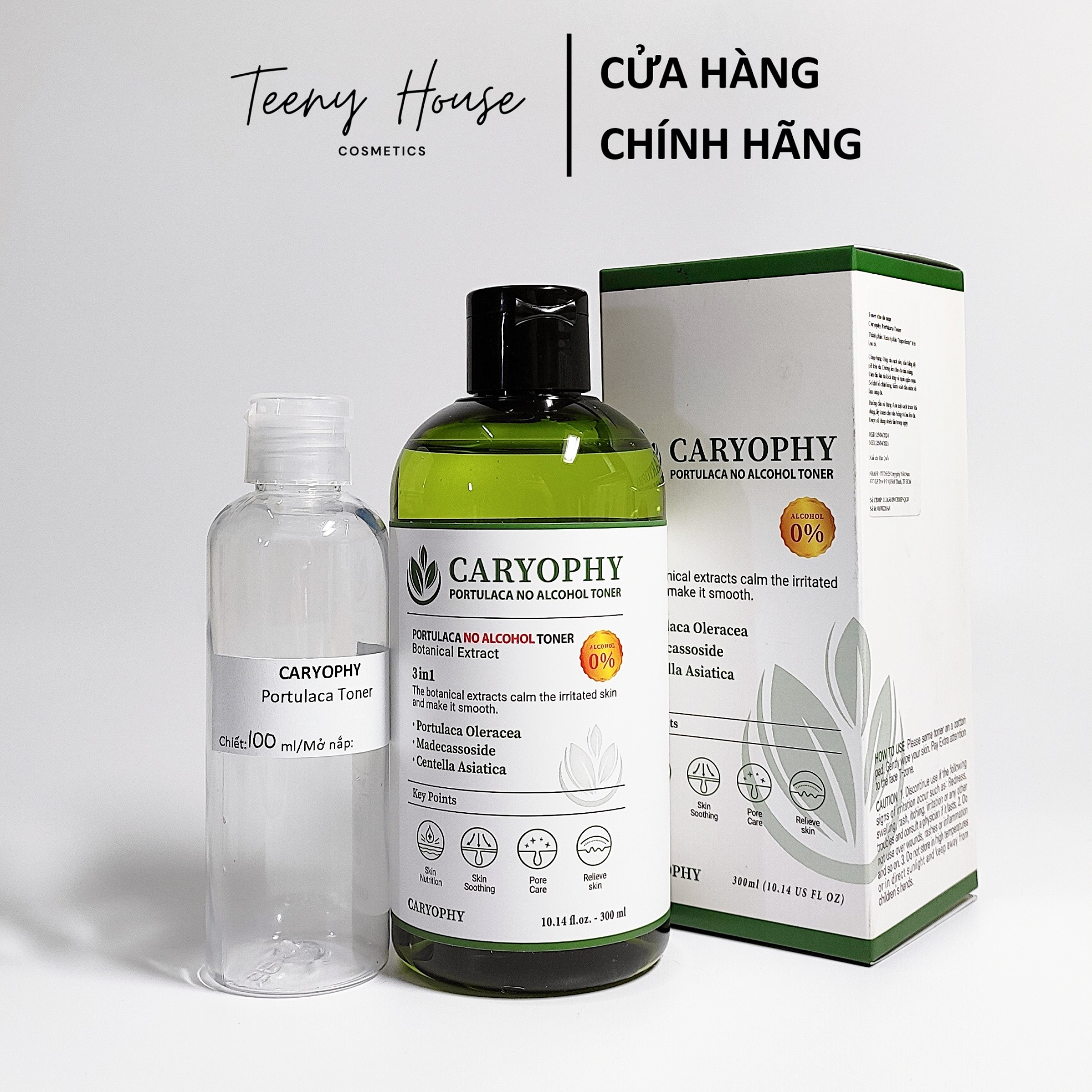 Toner CARYOPHY Portulaca dành cho da mụn