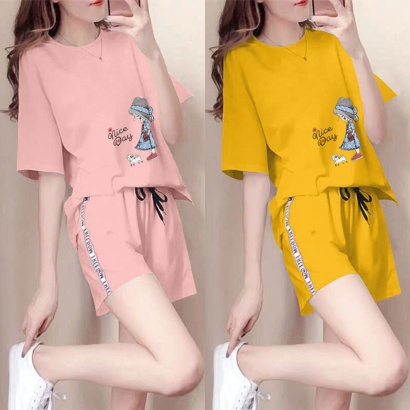 Set bộ lửng hoạt hình thun cotton
