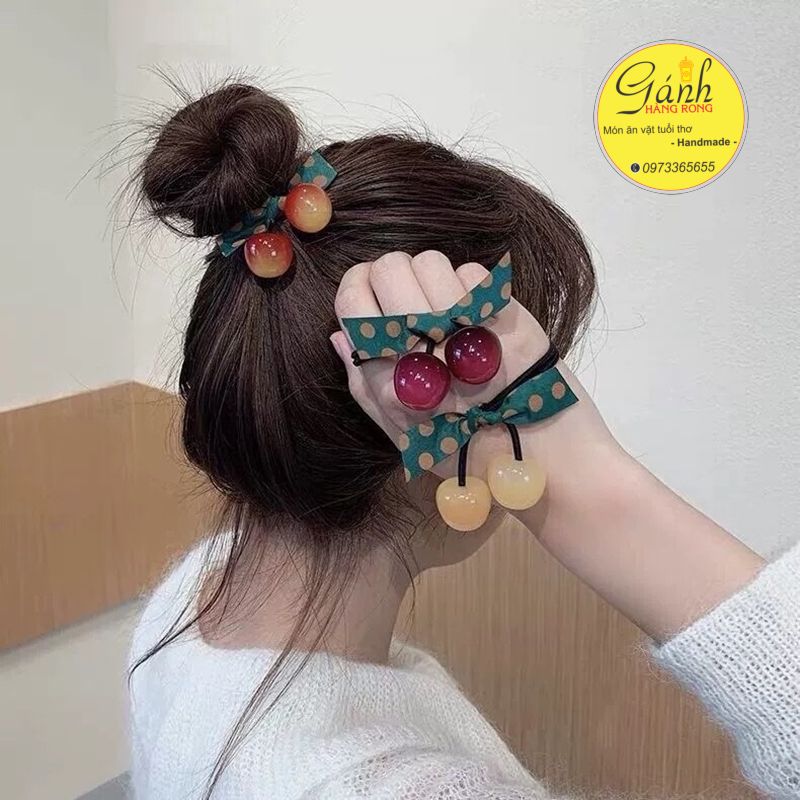 Cột tóc quả cherry siêu CUTE