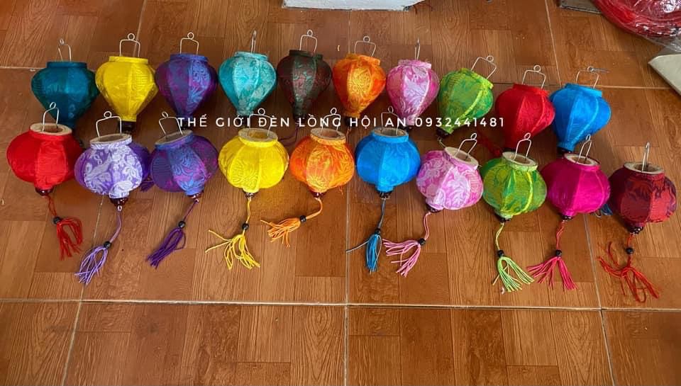 Combo 20 đèn lồng Hội An mini lụa treo cây