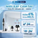 Máy Xay Cầm Tay Philips HR2685/00 1200W | Đa Phụ Kiện, Xay Nhanh Mạnh, Hàng Chính Hãng, BH 24 Tháng