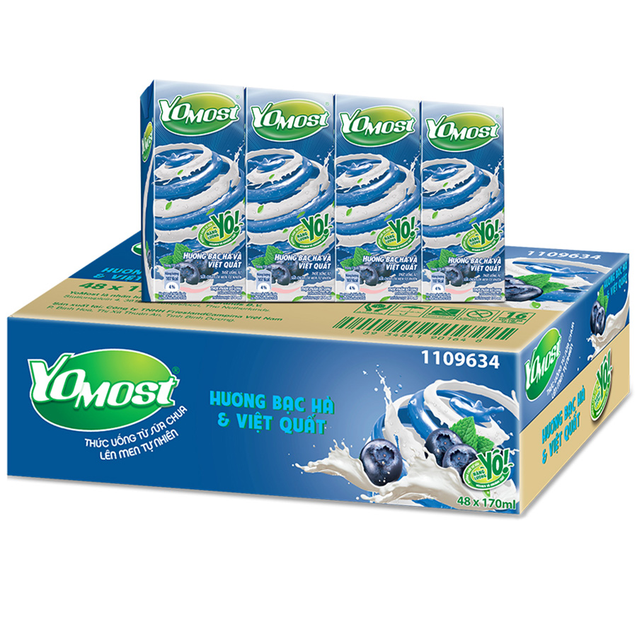 Thùng 48 hộp sữa chua uống yomost việt quốc 170ml