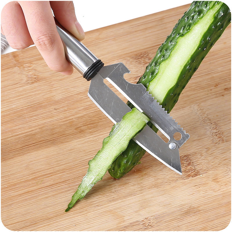 Dao nạo gọt rau củ quả 2 lưỡi bằng inox