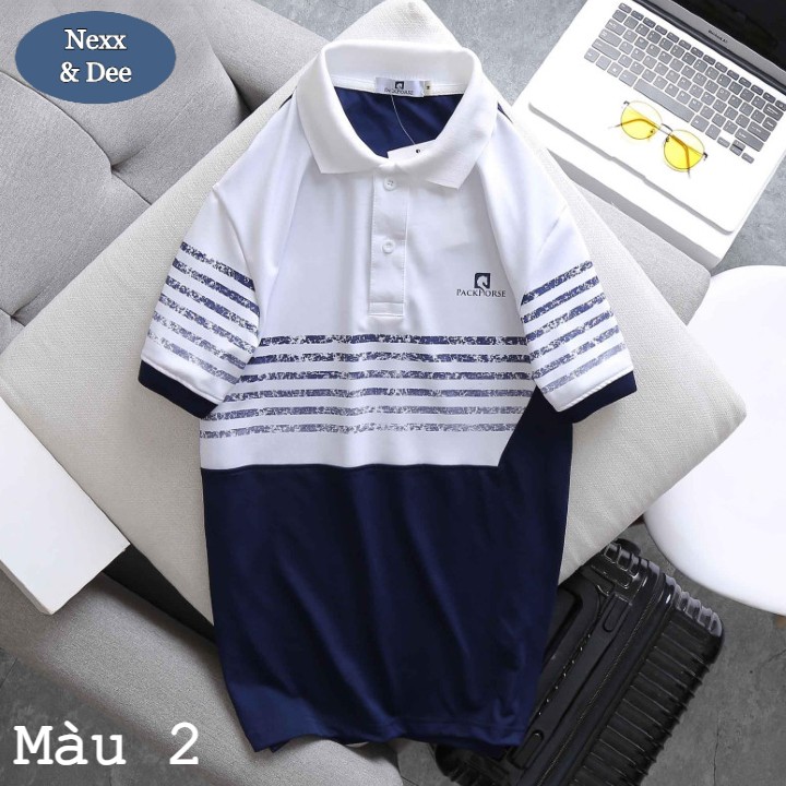 [HCM]Áo thun polo nam có cổ bẻ sọc ngang vải cá sấu trung niên cao cấp phong cách Nexx Store NS003