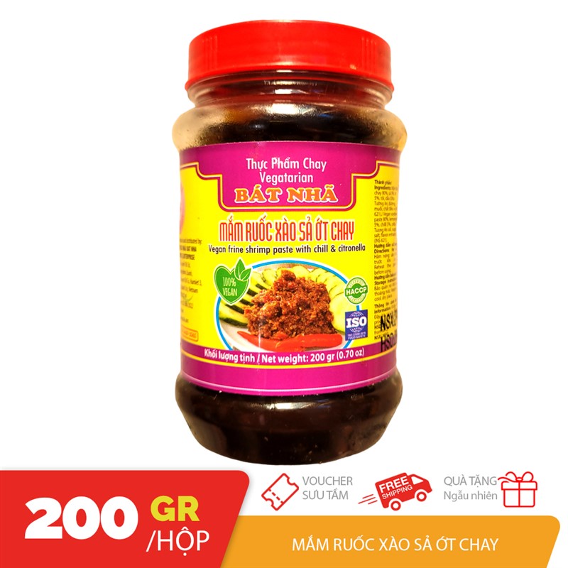 Mắm ruốc xào sả ớt chay hủ 200gr