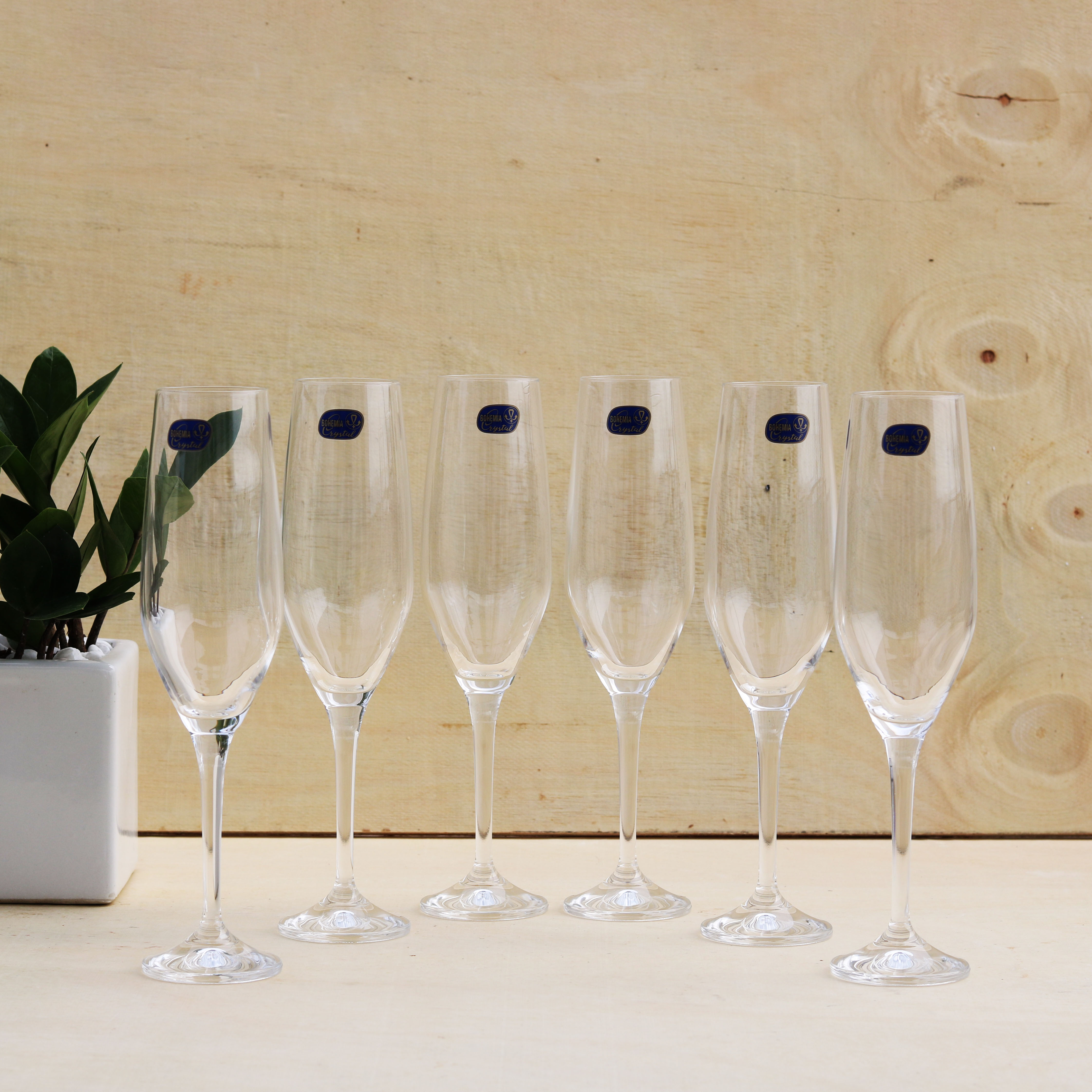 Bộ Ly Uống Champagne Pha Lê Tiệp Bohemia Amoroso 220ml