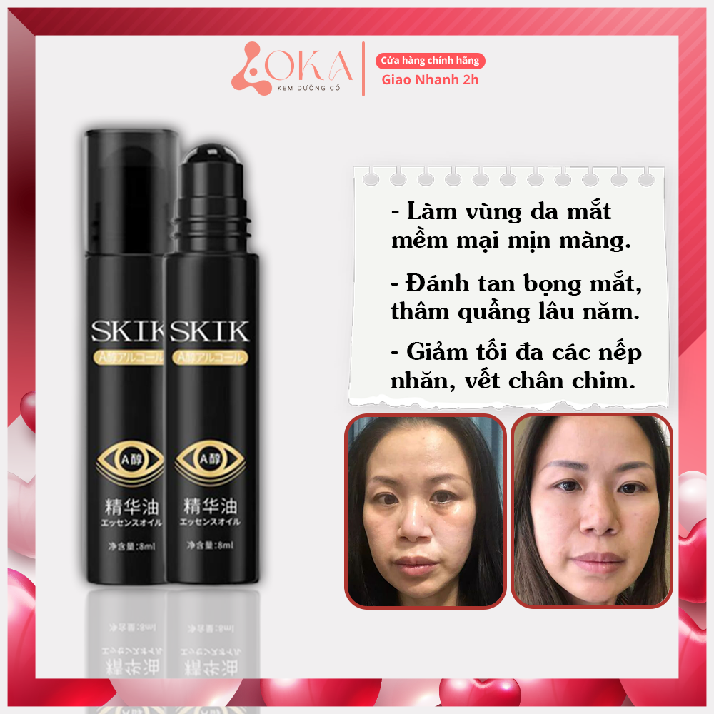 Thanh lăn tan bọng mắt, thâm mắt xóa nhăn SKIK