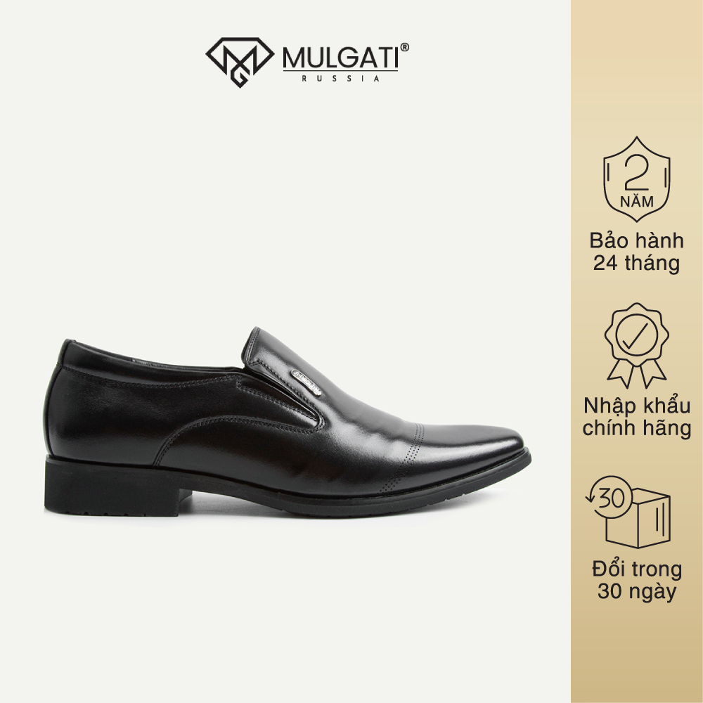 Giày tây nam mulgati basic dập lỗ không dây - n218-17