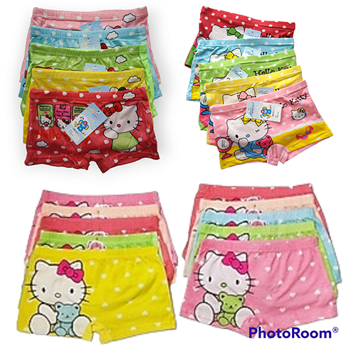 Set 5 quần chíp đùi cho bé gái in hình mèo Kitti