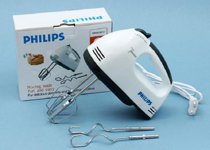 Máy đánh trứng, máy nhồi bột cầm tay 7 tốc độ, 4 que đánh
