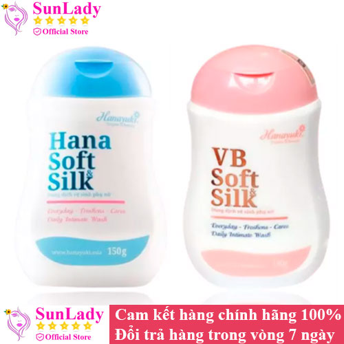 Dung dịch vệ sinh phụ nữ Hanayuki HANA SOFT & SILK  150ml - Dung dịch vệ sinh Hanayuki Đoàn Di Băng 