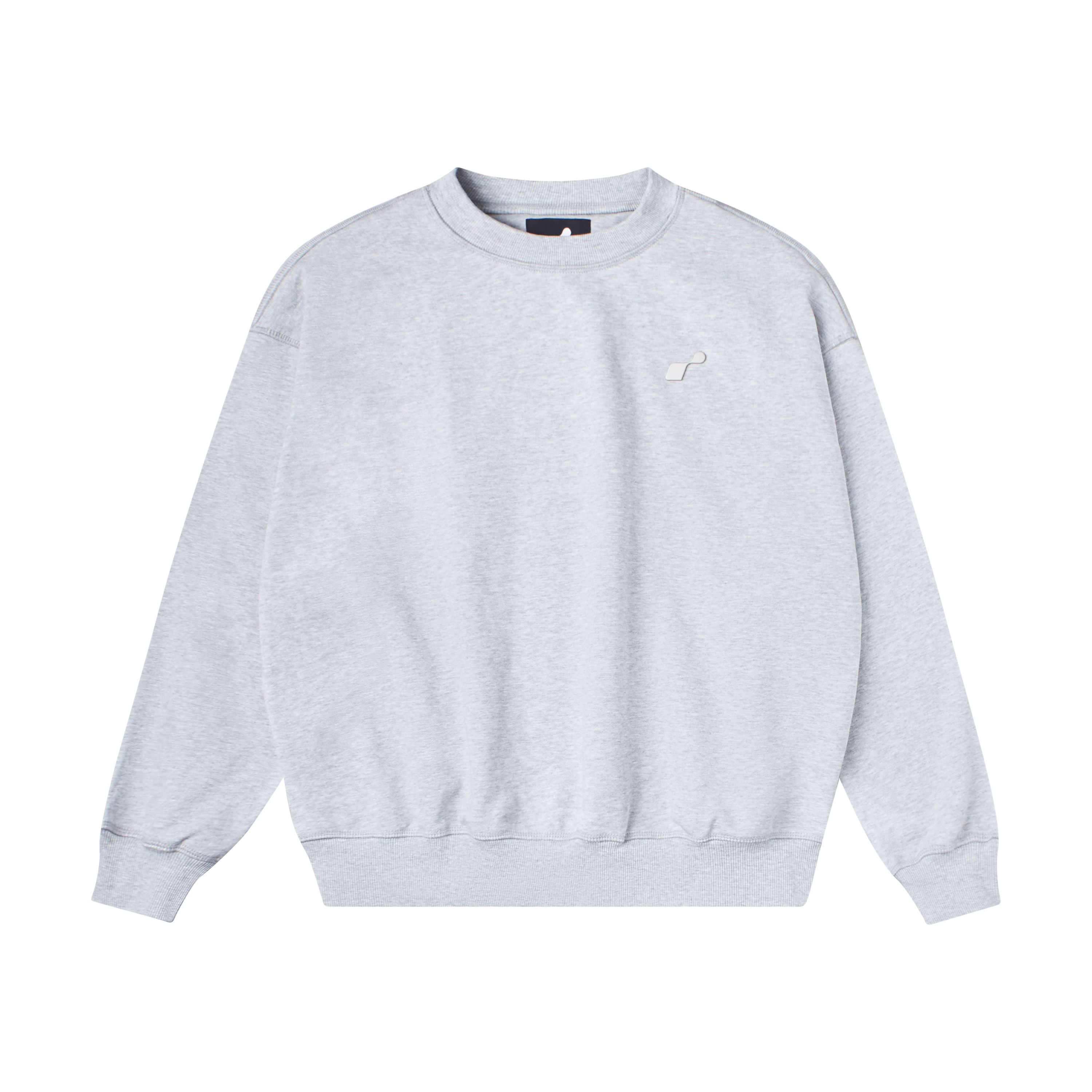 Áo Sweater Xám Basic Ross Studio Logo Kim Loại 440gsm - R IC BASIC GREY SWEATER - ROSS STUDIO