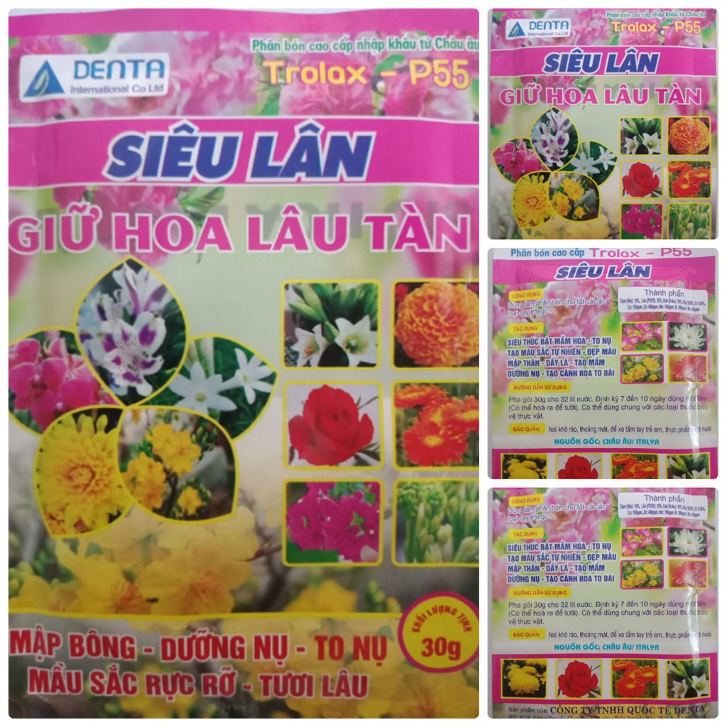 Phân bón cao cấp Trolax - P55 giữ hoa lâu tàn