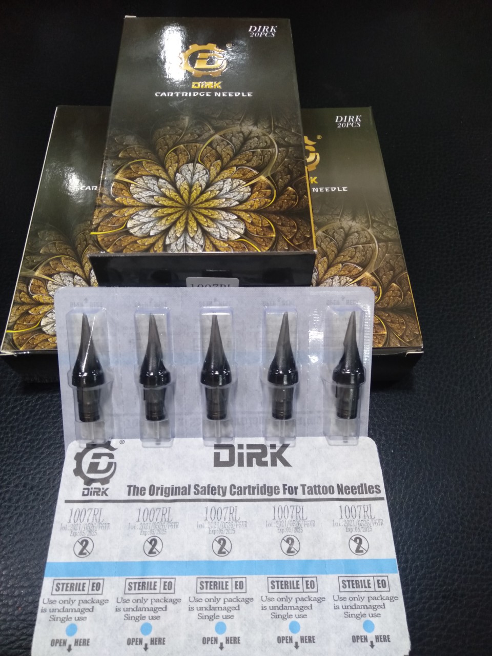Vỉ 5 kim xăm dirk 7rl máy pen. vỉ 5 kim xăm máy pen cao cấp siêu bén