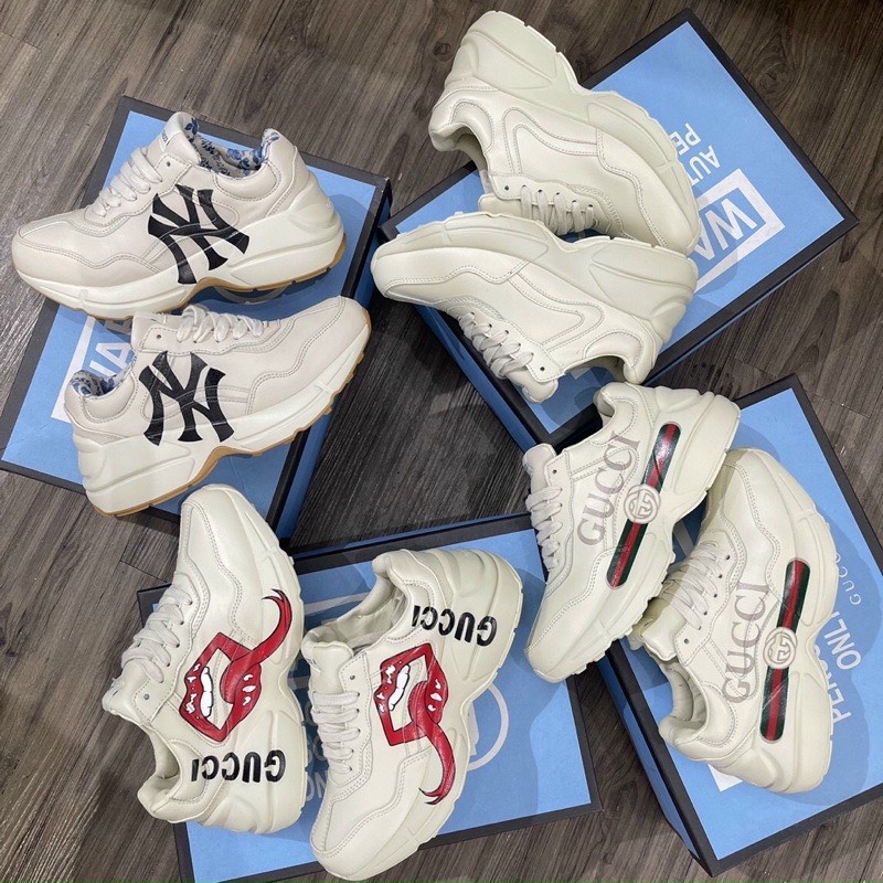 Giày Sneaker Gucci Rhyton New York Yankees Nam Nữ Replica 11