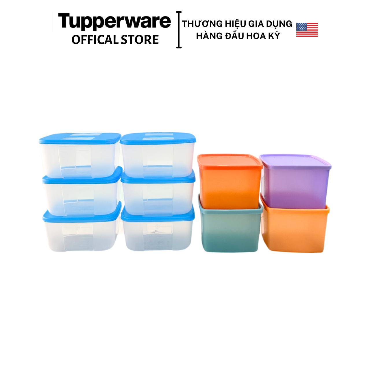 Bộ hộp trữ đông, trữ mát Tupperware Freezermate 650ml và Medium 840ml - Hàng chính hãng - Bảo hành trọn đời