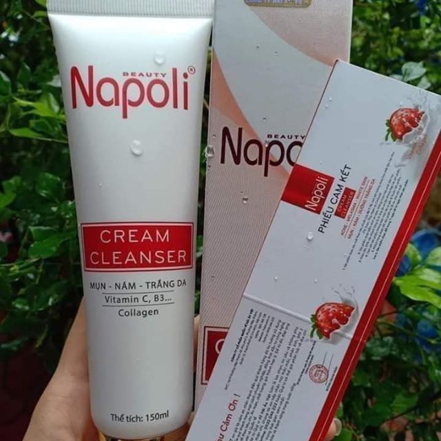 Kem rửa mặt napoli chứa vitamin c, b3..., collagen