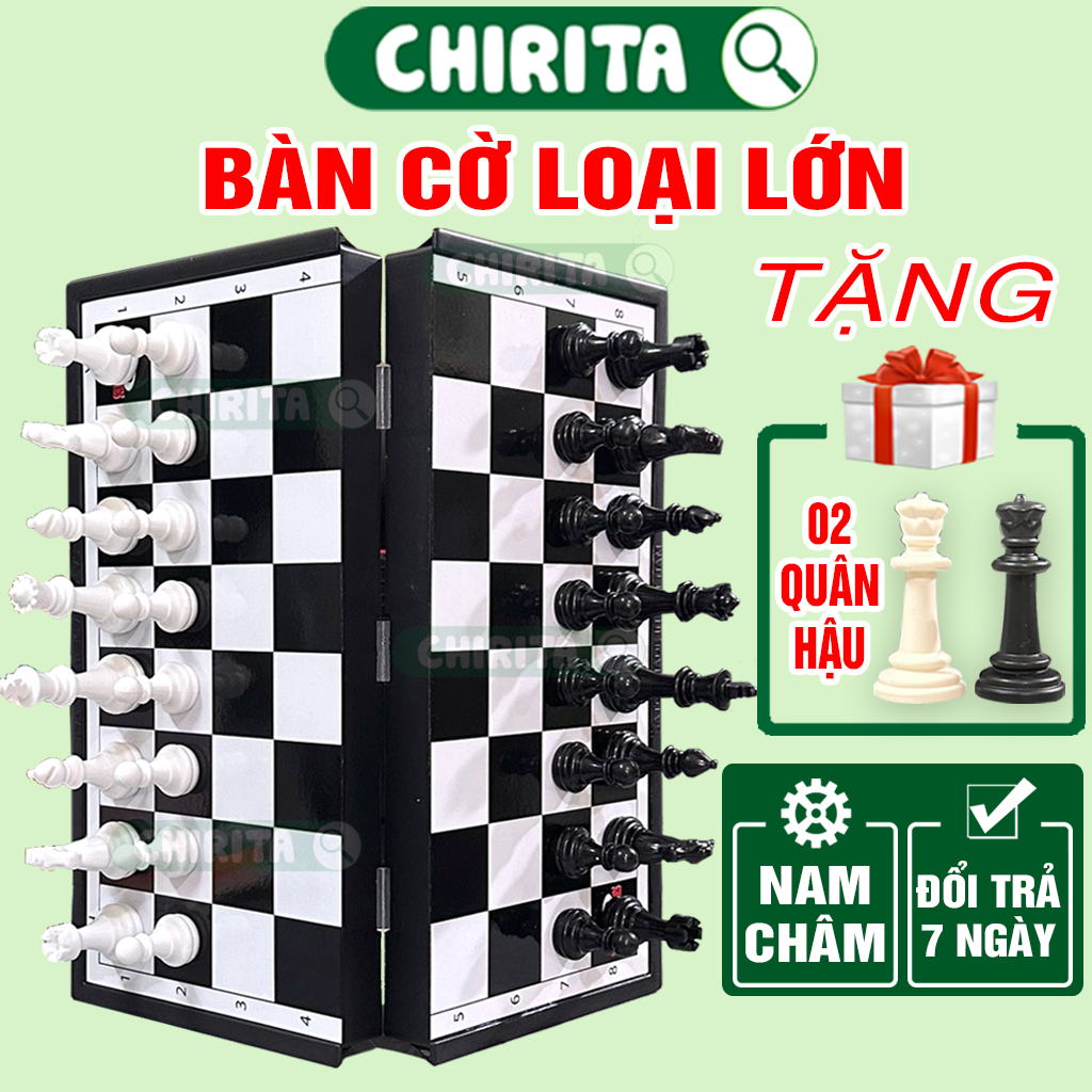 Cờ Vua Nam Châm Và Không Nam Châm Quốc Tế Cao Cấp ĐỦ LOẠI ĐỦ SIZE - Bộ Bàn Cờ Vua Nhựa Màu Gỗ Cỡ Lớn Cỡ Vừa Mini Board Game - ĐỒ CHƠI CHIRITA