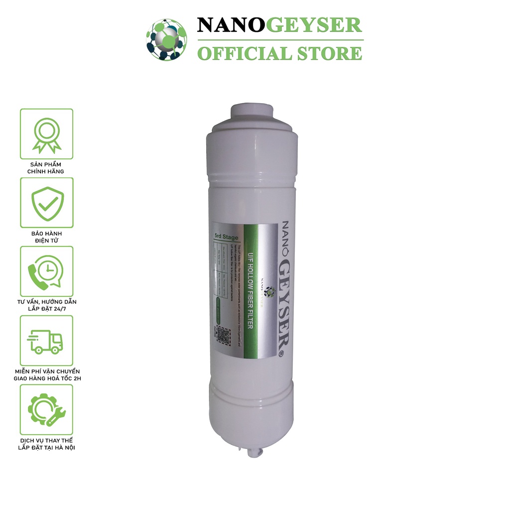 Lõi UF Hollow Fiber Filter Nano Geyser, Lõi lọc nước số 4 máy lọc nước UF, Dùng cho các dòng máy lọc nước UF, Geyser Eco Crystal, Eco Max...