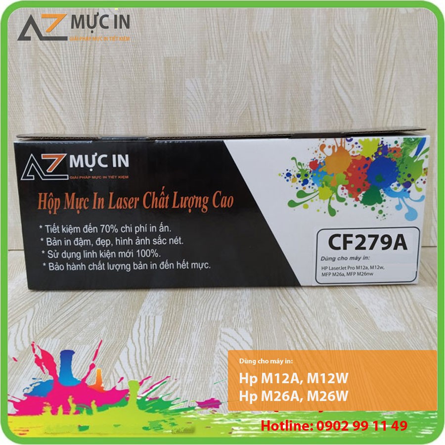 Hộp mực Hp 79A [Mực Chất lượng - Bảo hành 3 Tháng] | Mực máy in Hp M12A, M12W, M26A, M26W bản in đậm đẹp