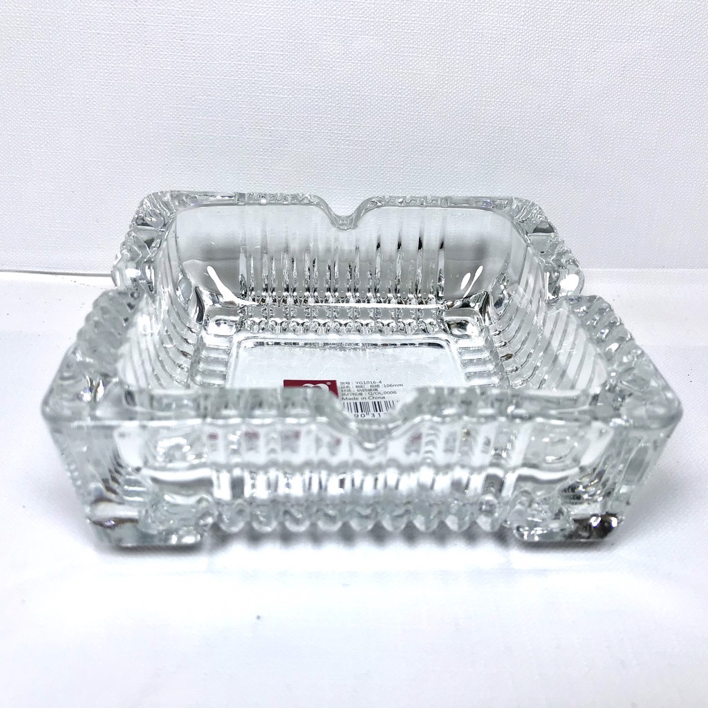 Gạt tàn thuốc Hộp gạt tàn thuốc lá - Gạt tàn thuốc lá thủy tinh DELI GLASSWARE gạt tàn thuốc lá