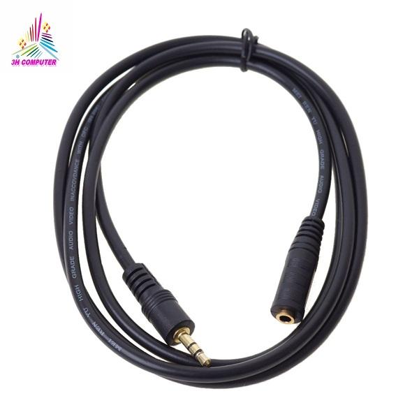 Dây nối dài loa 3 mét 1 đầu 3.5 một đầu âm, 1 đầu dương