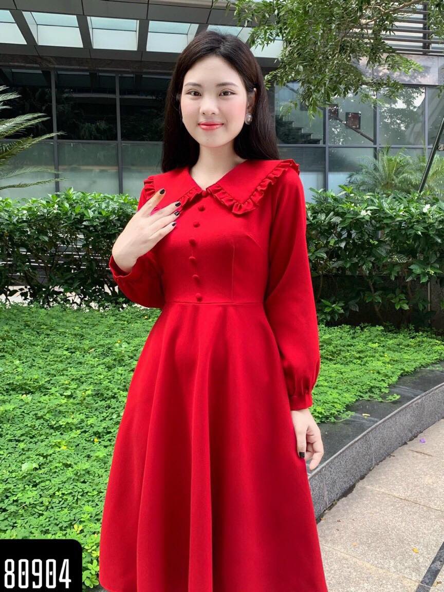 [HCM]ĐẦM XÒE DỰ TIỆC DÀI TAY PHỐI BÈO SIÊU XINH