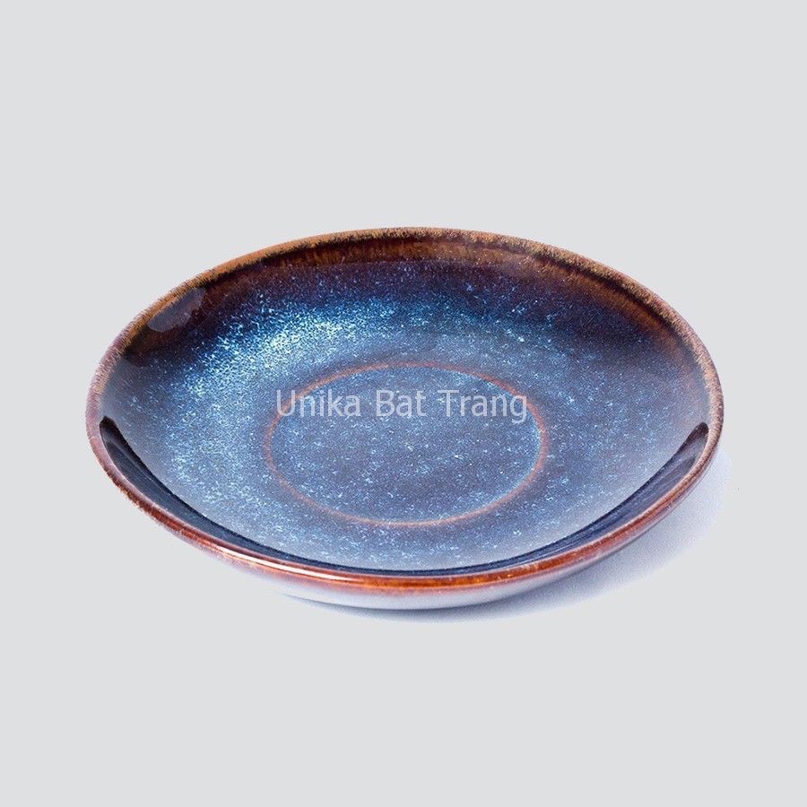 Đĩa lót cốc d10 - đĩa kê ly trà tròn 10cm - đĩa lót tách - gốm sứ unika