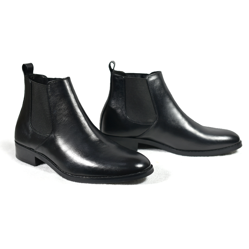 Giày chelsea boots , giày bốt nam da trơn thời trang hàn quốc đế cao 3cm