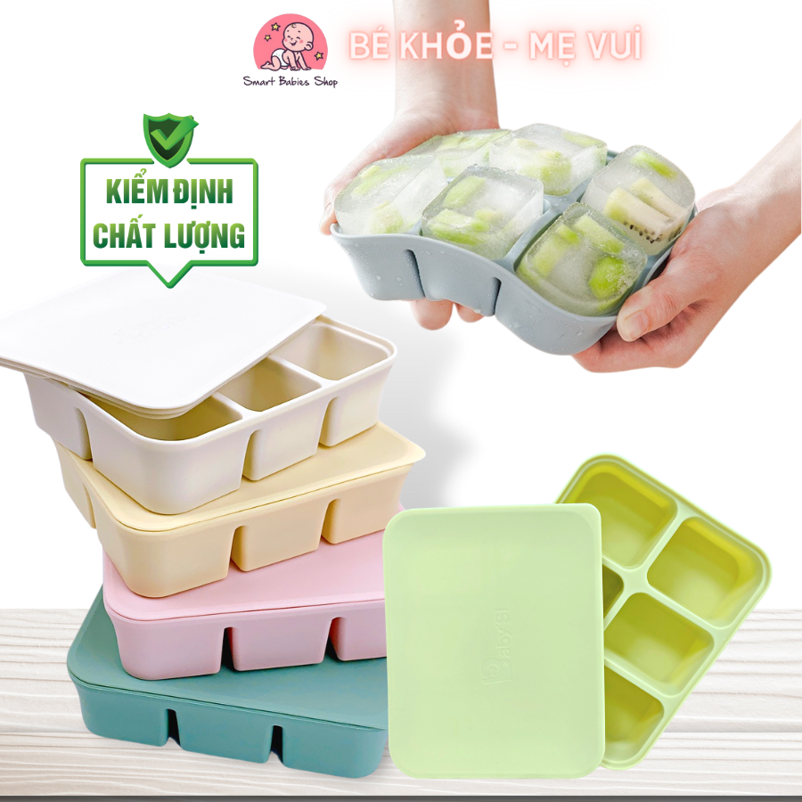 Khay silicone trữ đông đồ ăn dặm babysi hộp trữ thức ăn cho bé hộp đựng thực phẩm